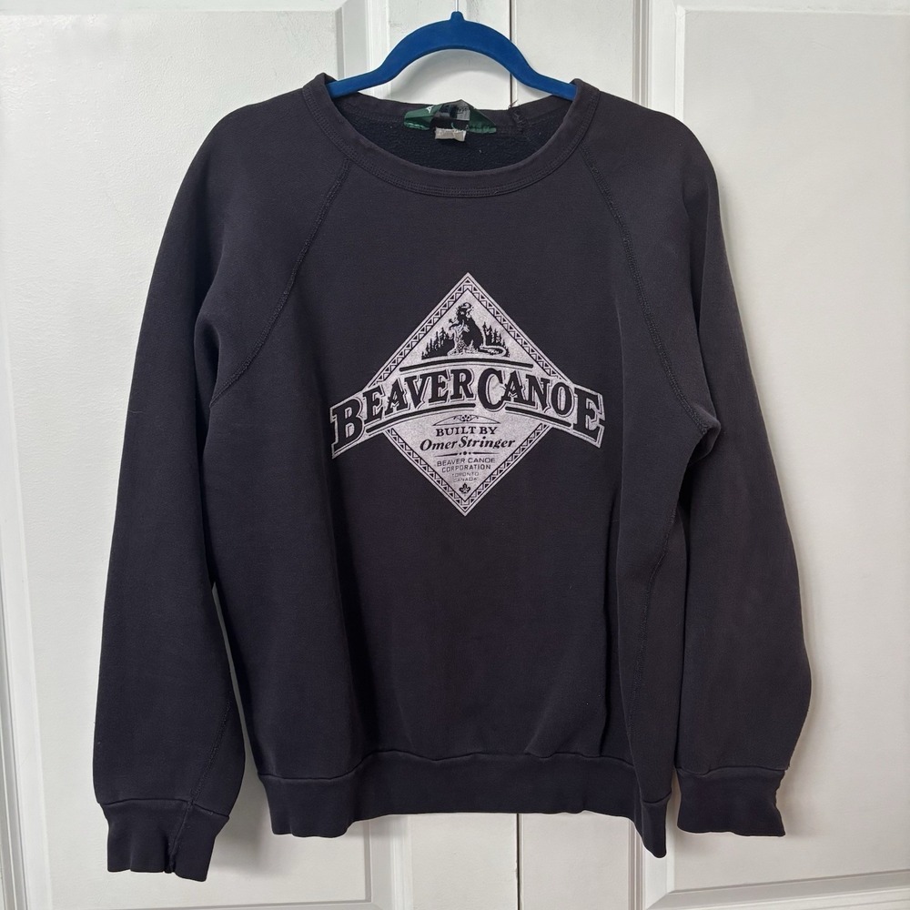Beaver Canoe Men's Black Logo Crewneck Sweatshirt